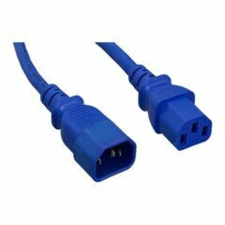 SWE-TECH 3C Computer / Monitor Power Extension Cord, Blue, C13 to C14, 10 Amp, 8 foot FWT10W1-02208BL